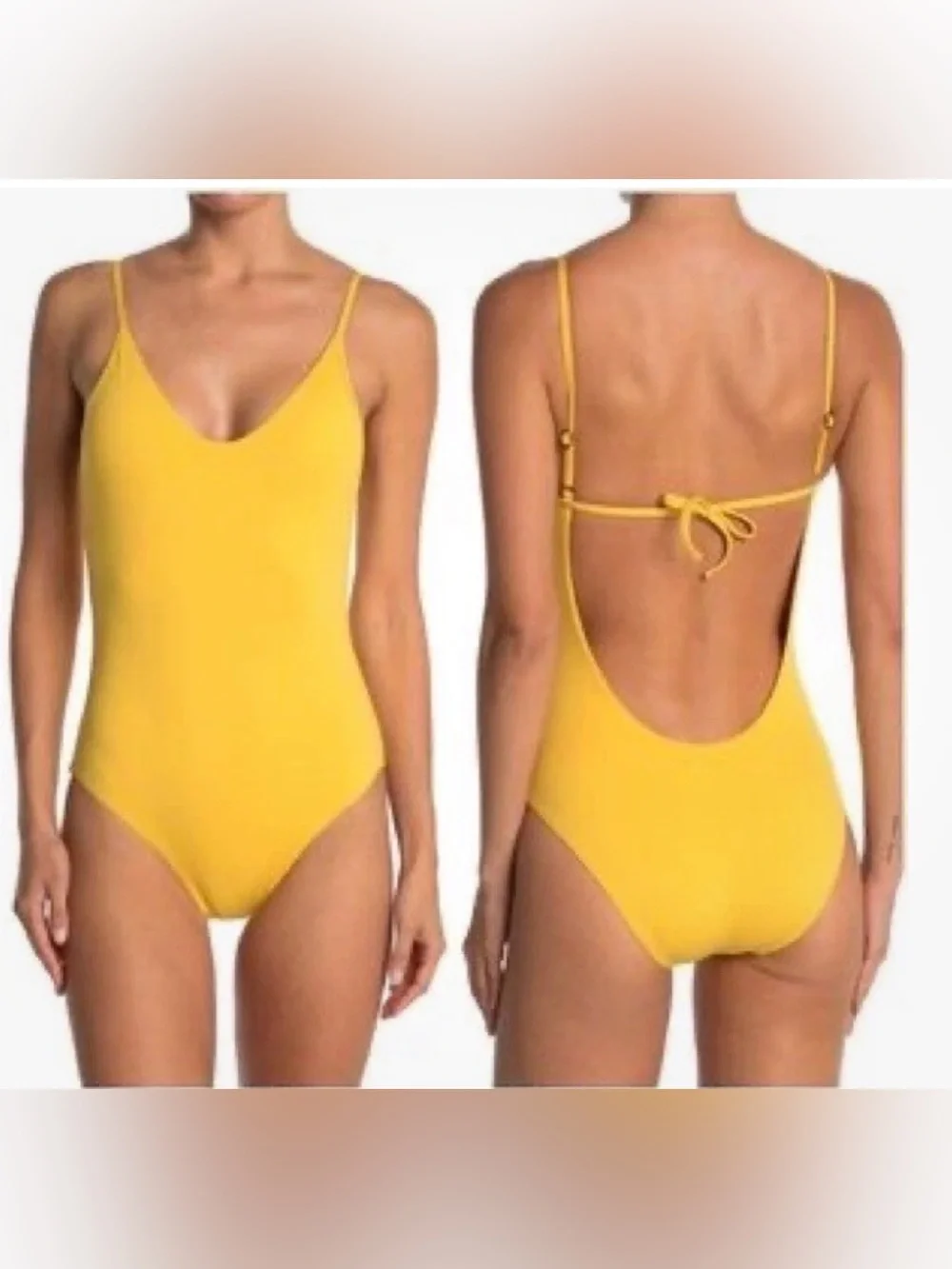 BECCA Rebecca Virtue Blue Iconic Minimalist Open Back One Piece